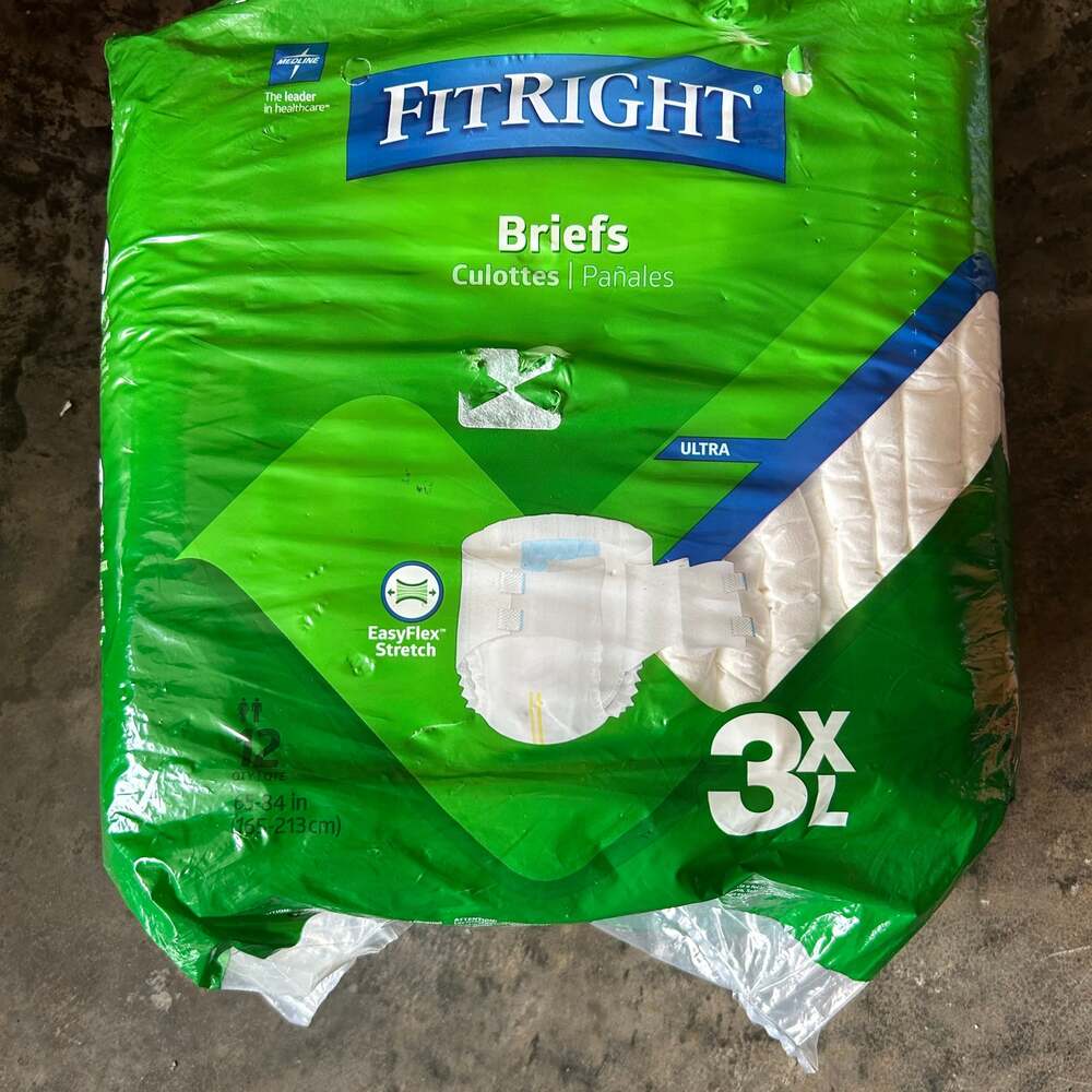 FitRight‎ Adult Incontinence Briefs, 3XL, 12 Count